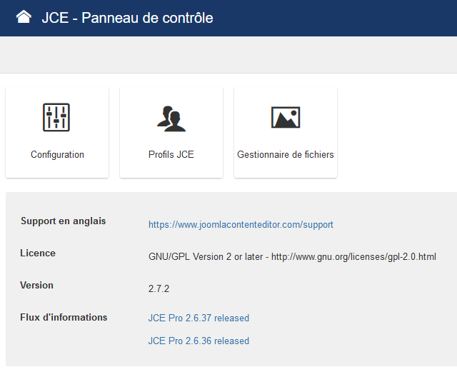 JCE Administration 2.7
