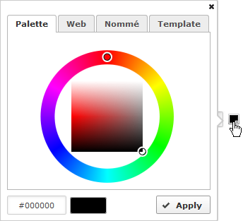 JCE Gestionnaire images - Palette couleur