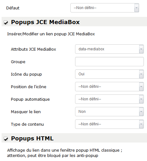 jce gestionnaire-images params-popups