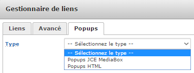 JCE - Popups dispos